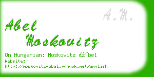 abel moskovitz business card